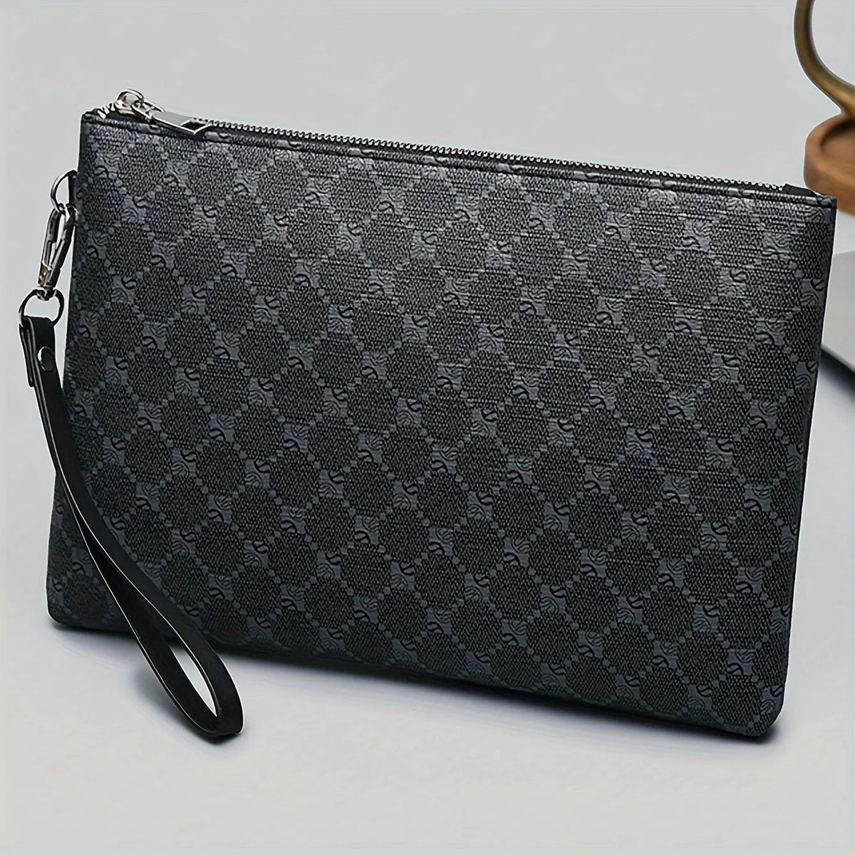 Pu Fashion Men's Clutch Bag Business Large Wallet Wrist Bag Large Coin Purse Storage Bag Good Vibrations