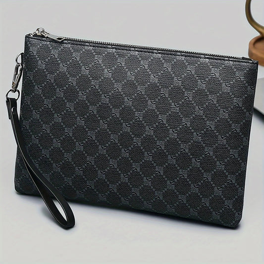 Pu Fashion Men's Clutch Bag Business Large Wallet Wrist Bag Large Coin Purse Storage Bag Good Vibrations