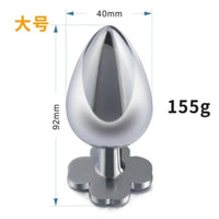 Lucky Clover Gem Anal Plug,S/M/L Size Four Leaf Clover Stainless Steel Crystal Jewelry Anal Butt Plugs Good Vibrations Adult Super Store