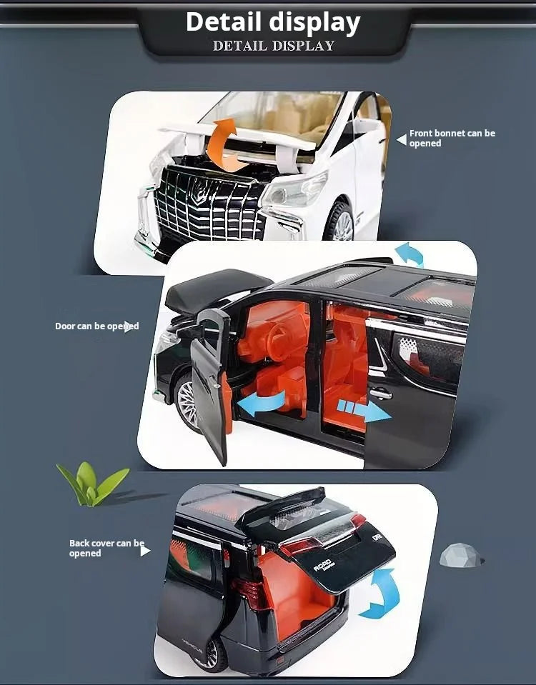 1:32 Children's Inertia Pull-back Car Toy with Lighting Sound Simulation Commercial Car Model Boy Gift Toy Car Kids Holiday Gift Good Vibrations