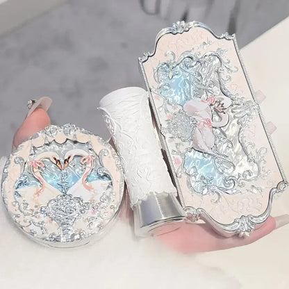 Makeup Set Flower Knows Swan Ballet Series Six Color Eyeshadow Palette Embossed Blusher Shine Lipstick Kit Maquiagem With Bag Good Vibrations