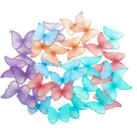 48Pcs Wafer Paper Butterflies for Cake Decor 3D Butterfly Cupcake Toppers Wedding Birthday Baby Shower Party Decoration Supplies Good Vibrations