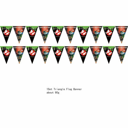 Ghostbuster Balloon Cake Topper Birthday Party Decorations Disposable Tableware Cups Plates Banners Baby Shower Supplies Toy Good Vibrations