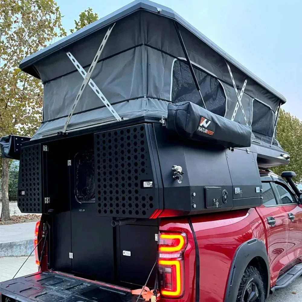 RV, Travel Trailer, Tourist Camper, Pickup Truck Sliding Camper, Liftable Backpacking Camper, Pickup Truck Converted Into An RV Good Vibrations