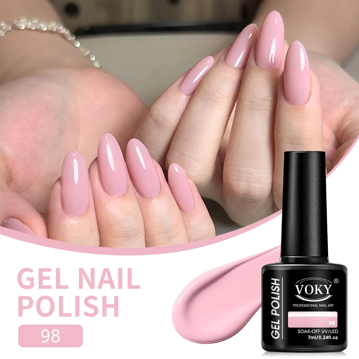 VOKY 12 PCS Gel Nail Polish - Shiny Finish - Safe Ingredients - Suitable for Nail Trimming at Home and in Beauty Salons Good Vibrations