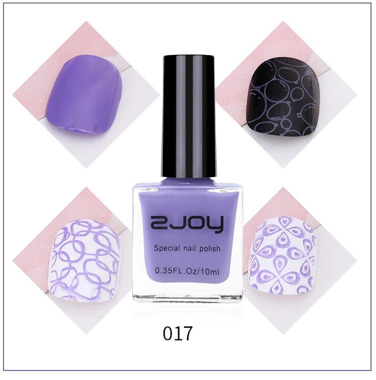 10ml Nail Stamping Polish Varnish Black White Colorful Nail Printing Lacquers for Stamping Plate 30 Colors Nail Stamping Polish Good Vibrations