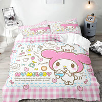 Hello Kitty Duvet Cover Set Bedding Comforter Sets King Size 3D Children'S Bedding Set Good Vibrations