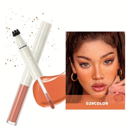 2 in 1 Freckle Blush Multi-pen Natural Wild Freckles + Atmospheric Blush Natural Color Rendering Double Head Double Effect Good Vibrations