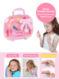 Children's Beauty Small Handbag Toy Girl Makeup Bag, Makeup Toy Princess Washable Pretend Play Makeup Set Toy Good Vibrations