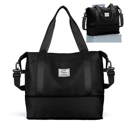 Expandable Travel Duffle Bag for Women Carry On, Weekender Overnight Shoulder Bag,Gym Tote Bag Wet Pocket Delivery Hospital Bag Good Vibrations