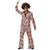Halloween Party Disco Adult Couples Hippie Costumes Women Male 70s 80s Rock Disco Cosplay Outfits Dance Fantasia Costume Good Vibrations