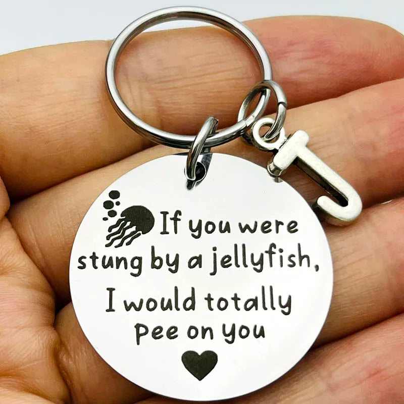 Funny Friendship Gifts for Women Men Friends Sisters True Friends Jewelry Gift Sister Gifts If You Were Stung By A Jellyfish Good Vibrations