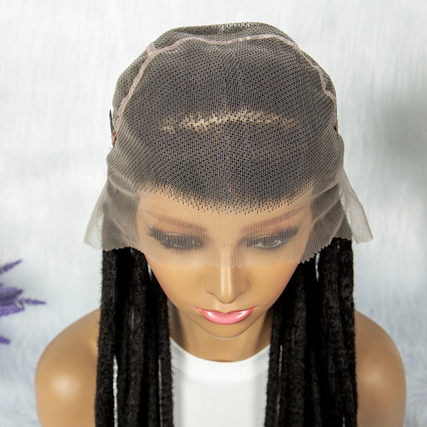 KIMA 60 inches Full Lace Braided Wigs Synthetic Lace Wigs Braided Wigs Crochet Wigs Faus Locs Braided Wigs for Black Women Good Vibrations