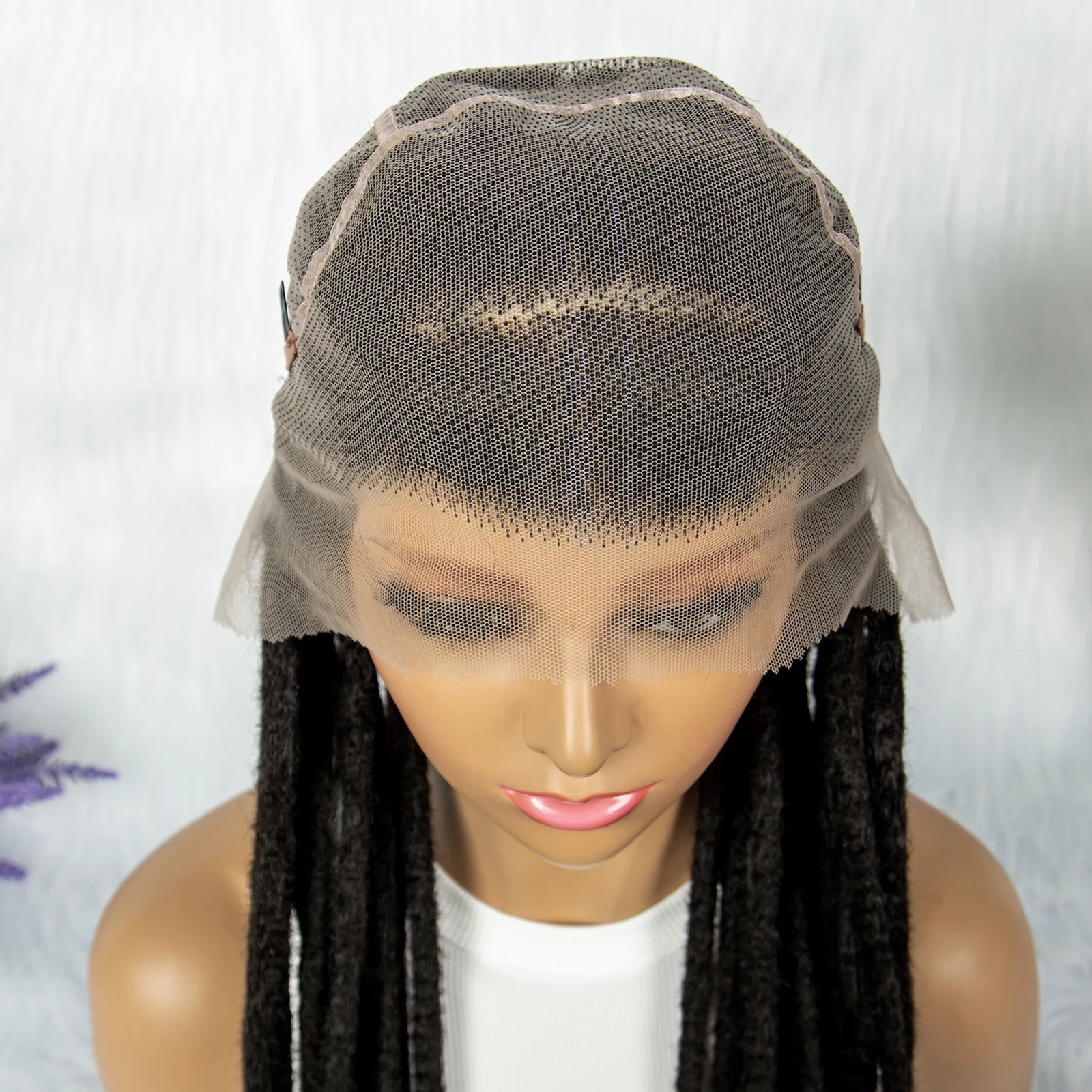 KIMA 60 inches Full Lace Braided Wigs Synthetic Lace Wigs Braided Wigs Crochet Wigs Faus Locs Braided Wigs for Black Women Good Vibrations