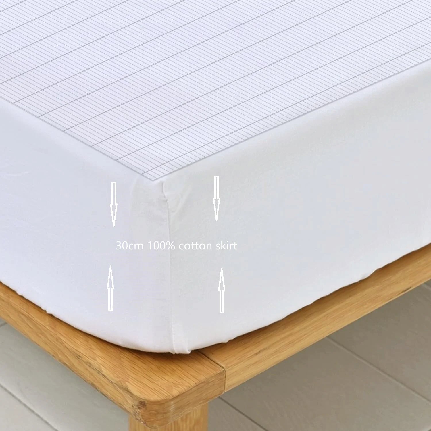 MAXSHARER Earthing 160*200*30cm fitted sheet Organic cotton with Conductive silver fiber Grounding bed sheet for Nature Wellness Good Vibrations