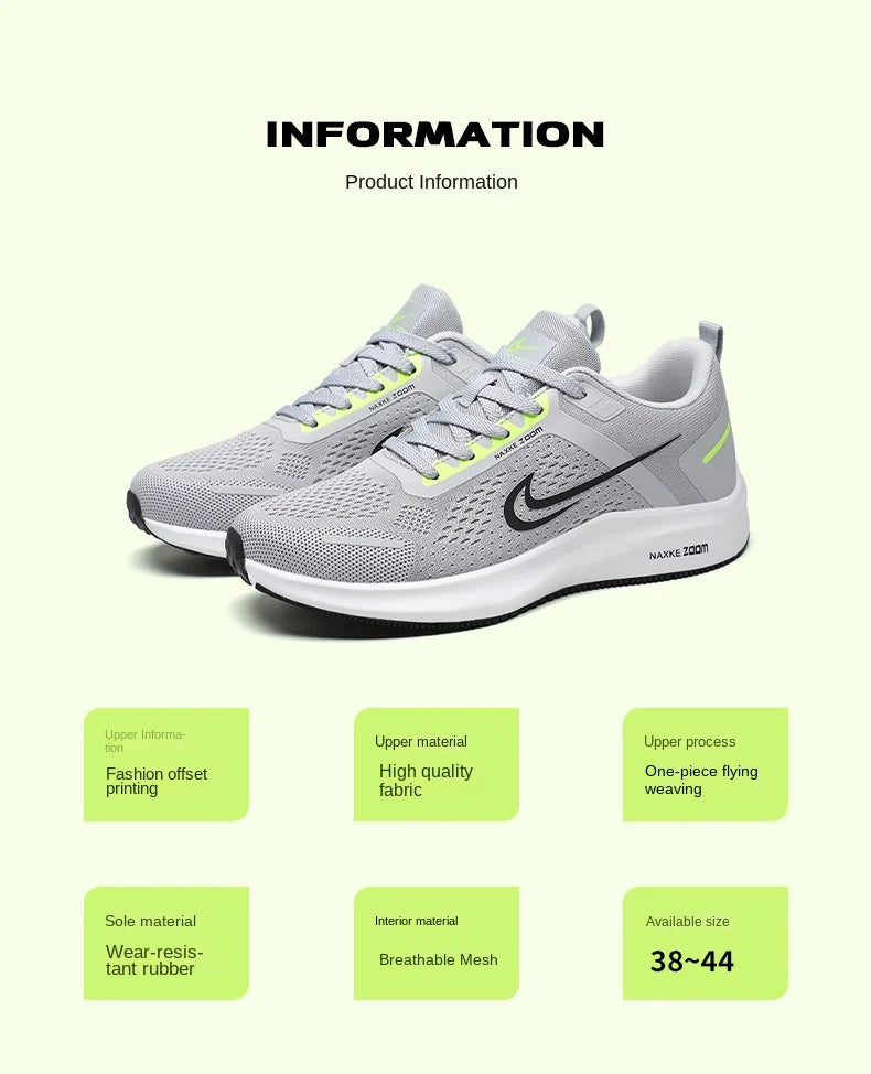 Men's Shoes 2025 New Summer Breathable Mesh Casual Sports Shoes Men's Trendyy Versatile Work Running Shoes Good Vibrations