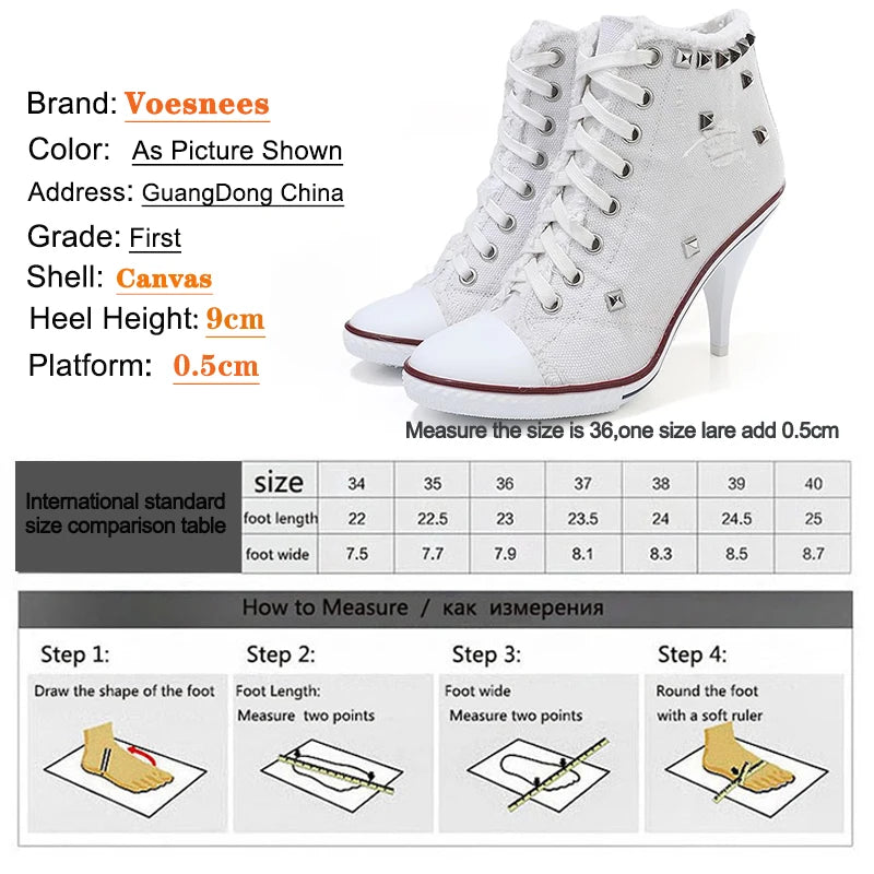 Women Boots Short High Heels Shoes For Women Botas British Style Rivet Ankle Boots Pointed Toe Side zipper strap Female Heels Good Vibrations