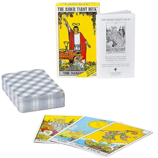 English/Spanish Version Classic The Rider Tarot Card Prediction Divination Board Game Toy Holiday Games Waite Tarot Deck Booklet Good Vibrations