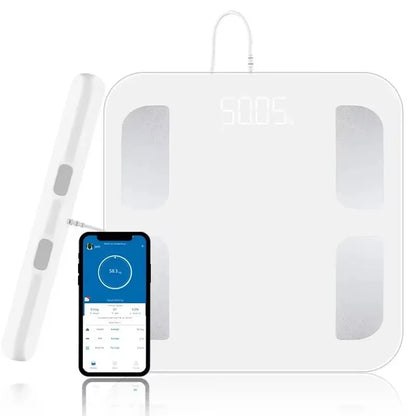 Fitdays Smart 8 Electrodes Body Fat Weight Scale, Human Bioimpedance Scale, Body Composition Scale Good Vibrations