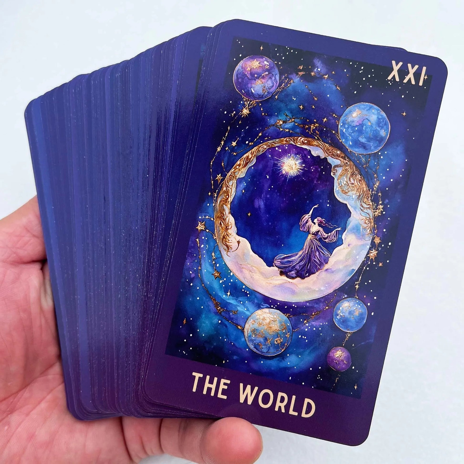 Classic Celestial Tarot Card Deck, 78 Cards, 13x8 Cm, Intuition & Spiritual Guidance, Ideal for Beginners, Includes Paper Manual Good Vibrations
