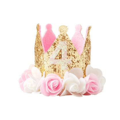 DIY 1st 2nd 3rd Birthday Crown Hat Handmade Accessories Baby One Happy Birthday Party Headband Hat Baby Shower Party Supplies Good Vibrations