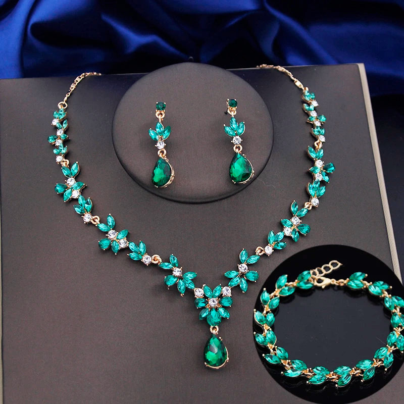 3pc Jewelry Sets for Women Fashion Earrings Bracelets Choker Necklace Set Good Vibrations Adult Super Store