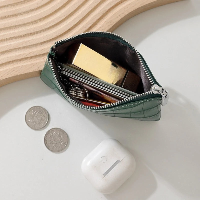 PU Leather Money Coin Purse 2025 New with Key Ring Waterproof Pocket Purse Zipper Large Capacity Credit Card Holder Women Wallet Good Vibrations