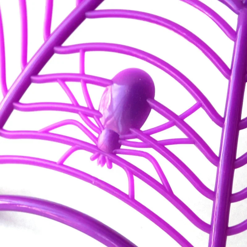 Halloween Decoration Black Spider Web Bowl Fruit Plate Candy Biscuit Package Basket Bowl Trick or Treat Halloween Party Supplies Good Vibrations