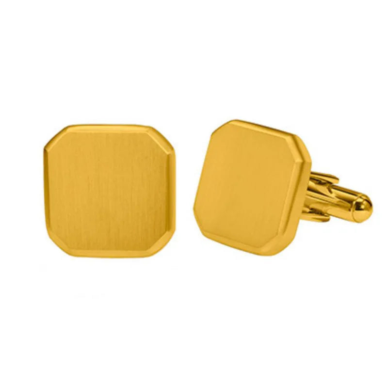 Personalized Engrave Initial Cufflinks for Wedding Birthday Groomsmen Gift Stainless Steel Cufflinks Statement Jewelry Good Vibrations