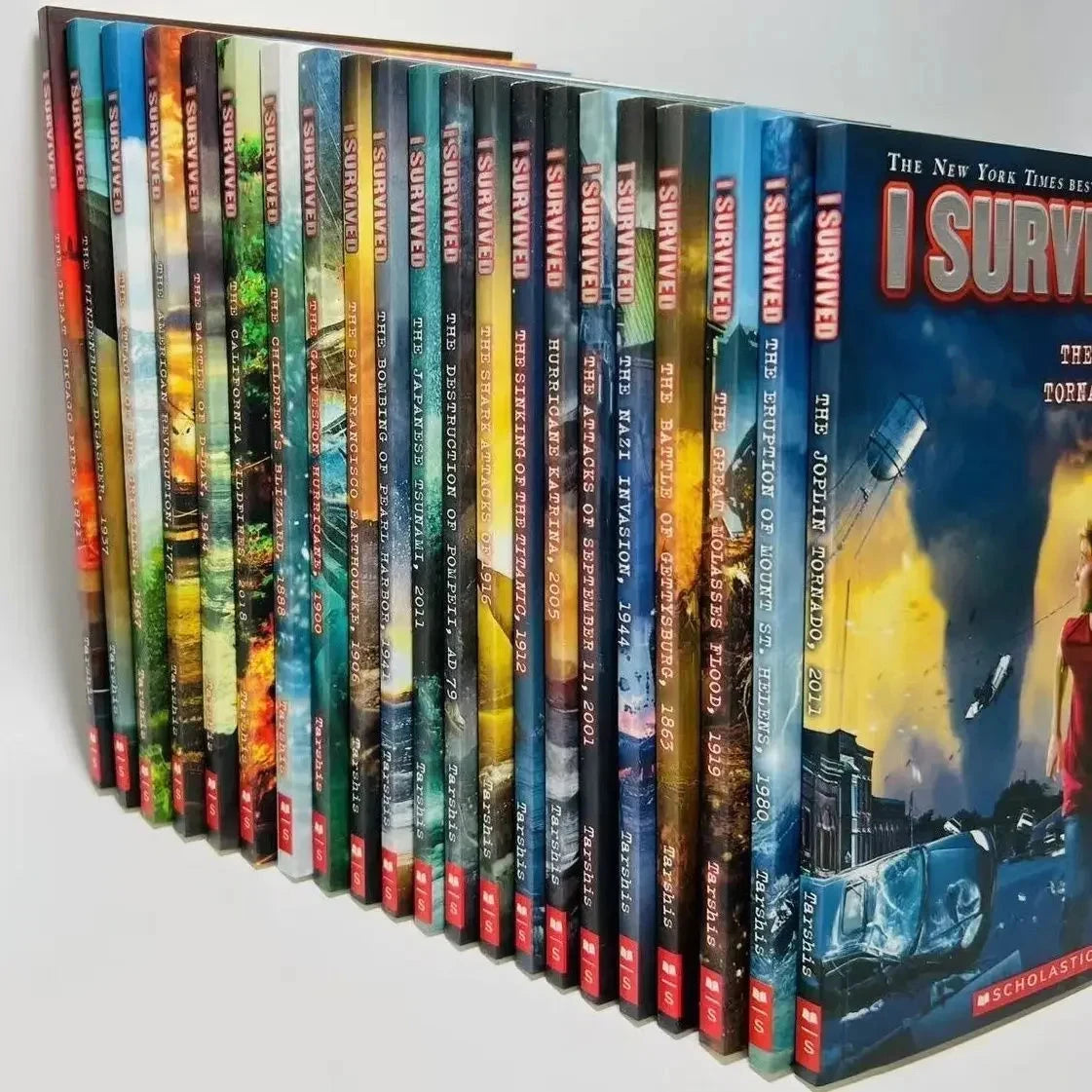 22 Books/Set I Survived English Reading Books Disaster History Survival Novel Escape Guide Children's Science Chapters Books Good Vibrations