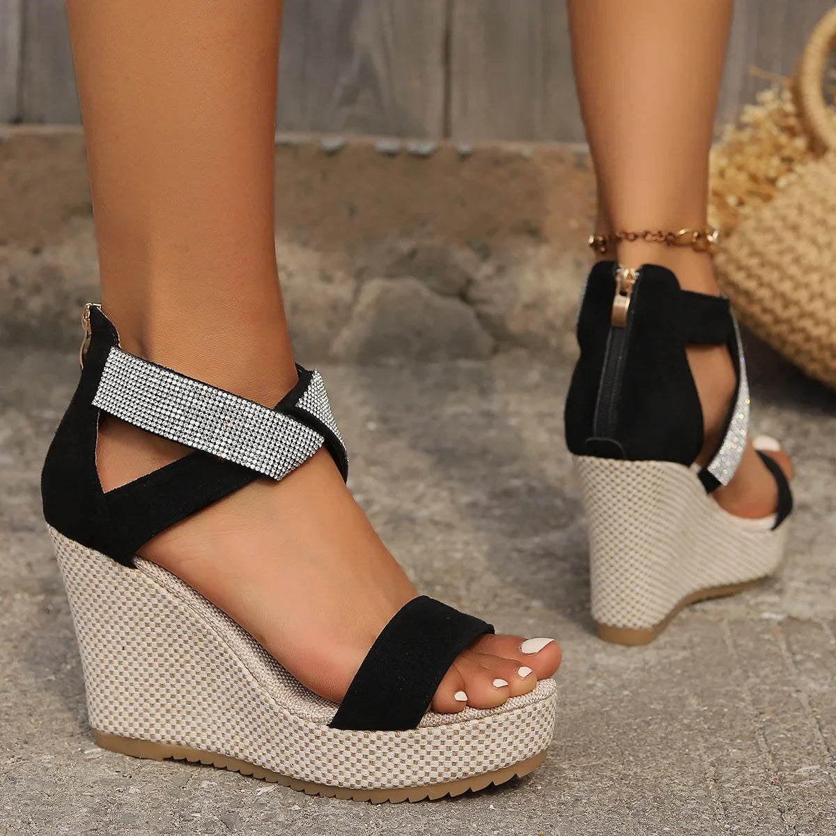 Women High Heels Sandals Women Summer Wedges Platform Fashion Slippers Walking Slides Outdoor Pumps Flip Flops Chaussures Femme Good Vibrations