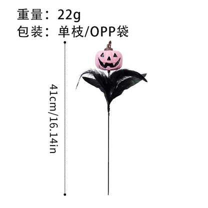 2026 Festival Party Decor Banquet Mini DIY Flower Branch for Halloween Christmas Thanksgiving Day Wedding Party Decorations 1pc Good Vibrations
