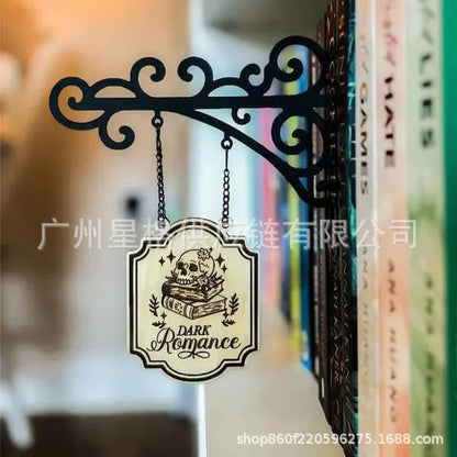 Book Nook Tavern Signs Book Page Divider Bookmark for Library Reading Organizer Creative Literary Decor Gift Good Vibrations