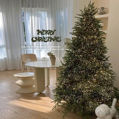 Christmas Tree PE Encrypted Christmas Decoration with Lights,Folding and Retractable Pine Needles,Christmas Tree Set Decoration Good Vibrations