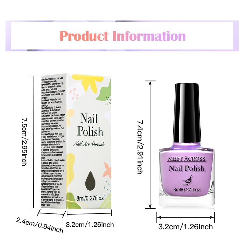 48 Colors Nail Polish Quick Dry No-bake Lasting Water-based Tearable Manicure Not Easy To Fade Semi-permanent Varnish Nail Art Good Vibrations