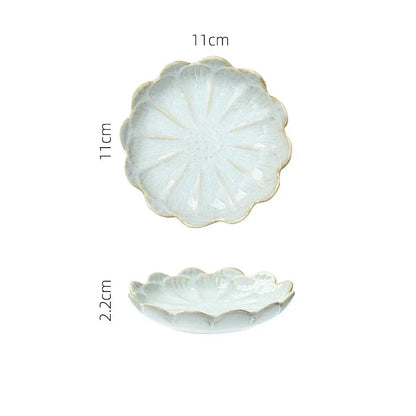 Japanese Ceramic Plate Retro Kiln Glaze Barbecue Mini Dipping Dish Sashimi Sushi Soy Sauce Dishes Home Desktop Snack Plates New Good Vibrations