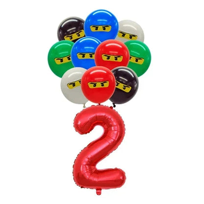 Ninja Them Birthday Party Decorations Kids Disposable Tableware Popcorn Paper Plates Balloons Cup For Boys Baby Shower Supplies Good Vibrations
