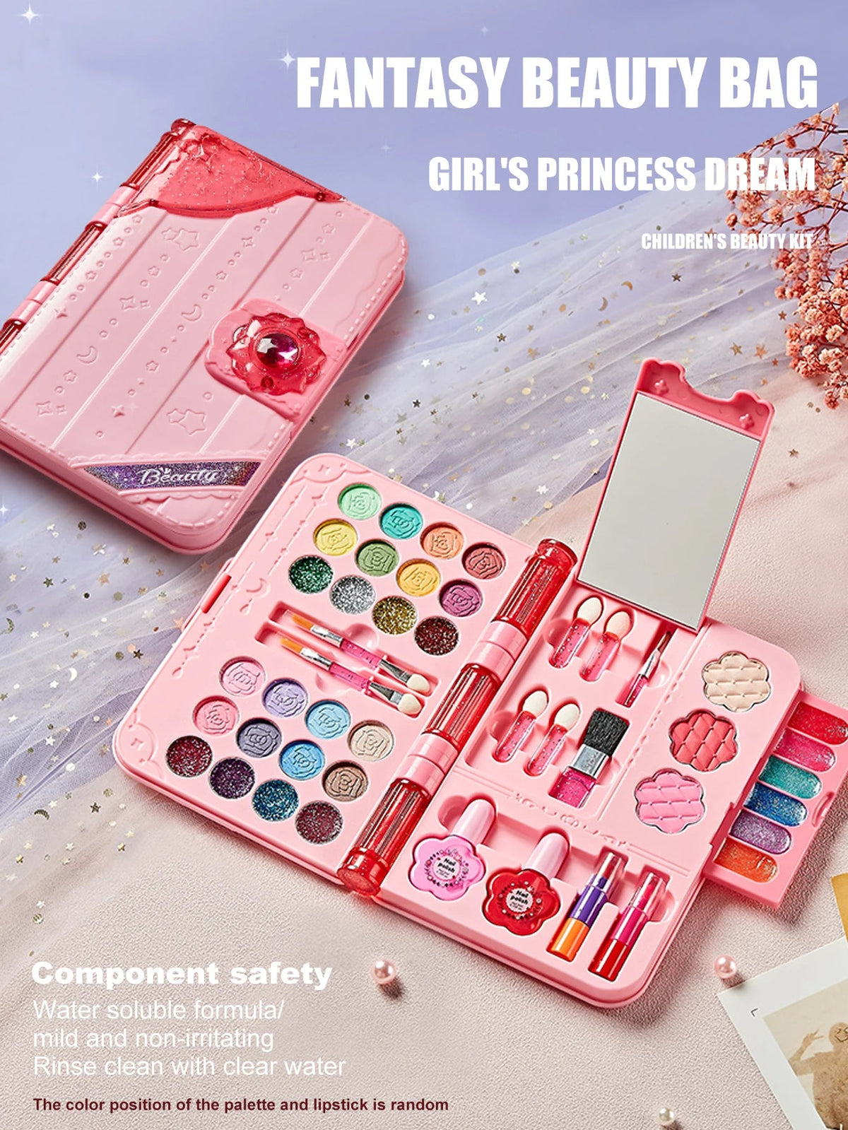 Kids Makeup Kit for Girl, Washable Play Make Up Toys Set with Mirror, Beauty Dress Up Set Toys for Age 3 4 5 6 7 8 9 10 11 12 Ye Good Vibrations