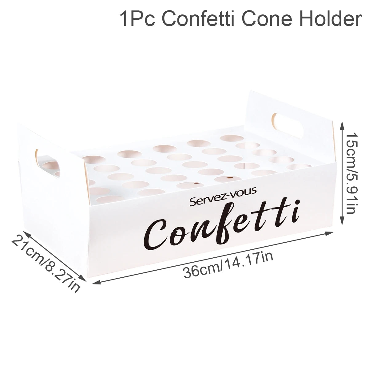 Wedding Tray Confetti Cone Stand Box Kraft Paper Tray Rustic Wedding Decoration Wedding Confetti Cones Cones Wedding Set supply Good Vibrations