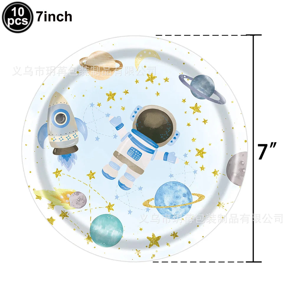 4D Standing Astronaut Spaceman Balloons Rocket Foil Balloons Kids Toys Baby Shower Outer Space Themed Birthday Party Decorations Good Vibrations