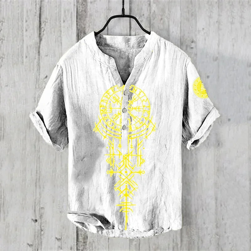 Spring and Summer Men's and Women's Shirts Independent Station Casual Hawaiian Style Shirts Men's Tops 100% Linen New Hot Sale Good Vibrations