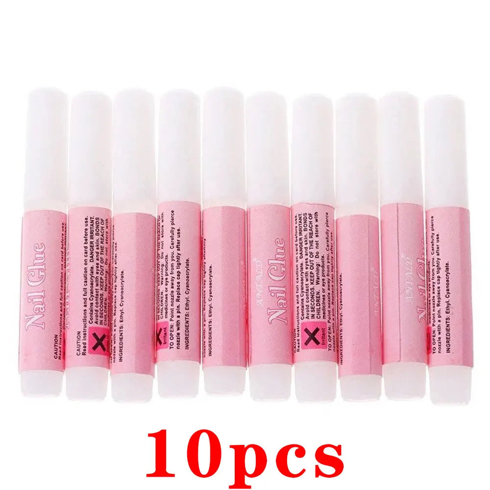 1/5/10pcs Super Strong Nail Bond Glue Acrylic Tips & Rhinestone Professional Nail Glue 2g/3g/7g/10g Fast Dry Long Lasting Glue Good Vibrations