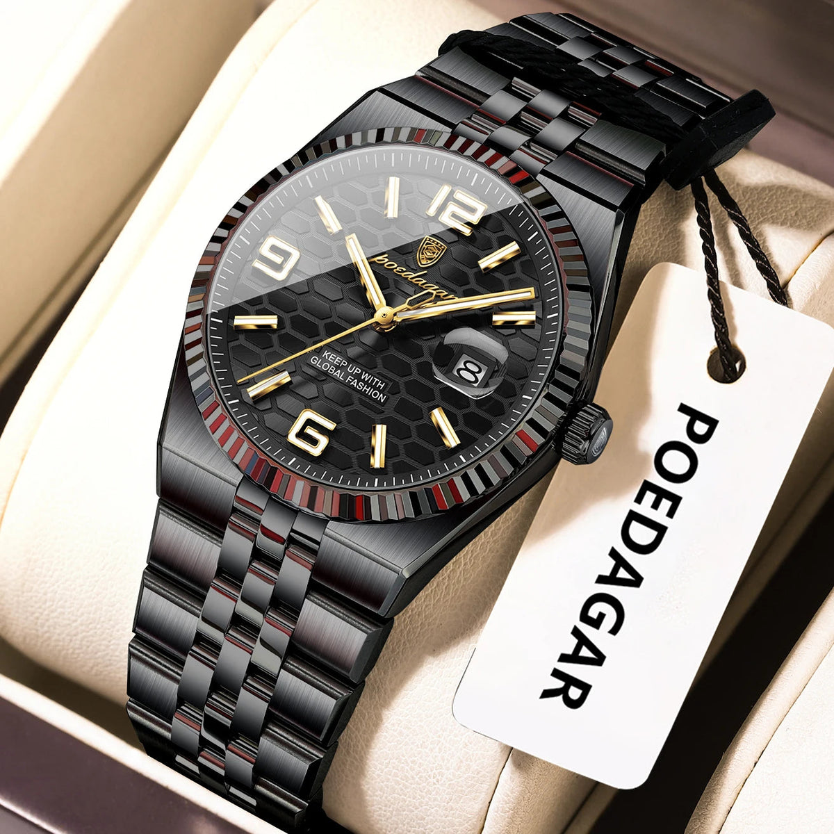 POEDAGAR Elegant Women's Watches High Quality Luxury Watch For Ladies Luminous Waterproof Date Women Quartz WristWatch Reloj+Box Good Vibrations