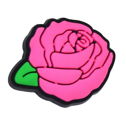 Hot Sales 1Pcs Pink Shoe Charms for Crocs Accessories Pin Shoe Wristband Croc Decorations Buckle Girls Women Party Gifts Good Vibrations