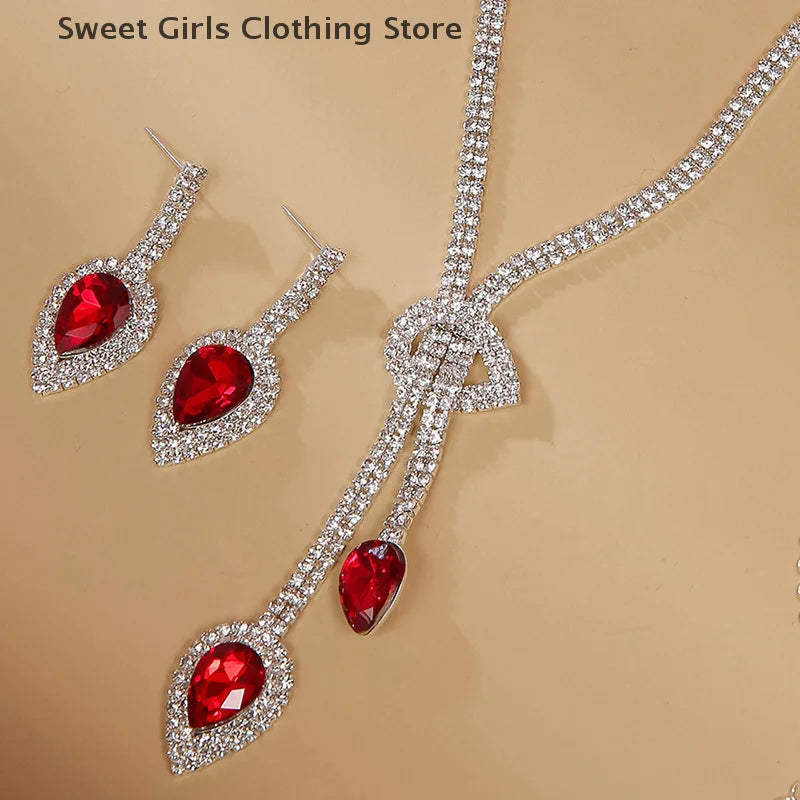 Fashion Necklace Earrings Set Dress Accessories Necklace Earrings Jewelry Set Wedding Dress Up Accessories Party Holiday Gift Good Vibrations Adult Super Store