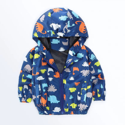 Spring and Autumn New Cartoon Animal Hooded Baby Coat Boys and Girls Long Sleeve Jacket Fashion Children's Clothing Good Vibrations