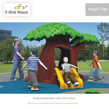 Kids' Playhouse Outdoor Play House Toys Indoor Multifunctional Small House Slide Combination Mushroom House Amusement Park Good Vibrations