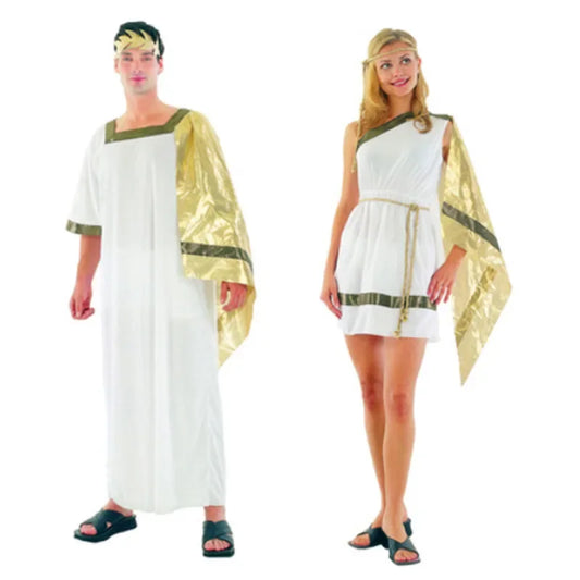 Greek Roman Costume Grecian Goddess Cosplay Clothing Family Party Decor   Decorative Props Boys Girls Child  Halloween Good Vibrations
