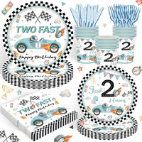 Two Fast Theme Disposable Tablecloth Racing Car Birthday Party Supplies Kids 2nd Birthday Party Decorations Good Vibrations