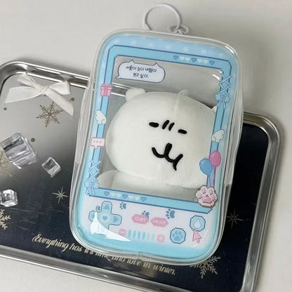 New Fun Creative Prison-themed Itabag Transparent Case For 13cm Doll Portable Clear Keychain Gift Box Collectibles Storage Pouch Good Vibrations